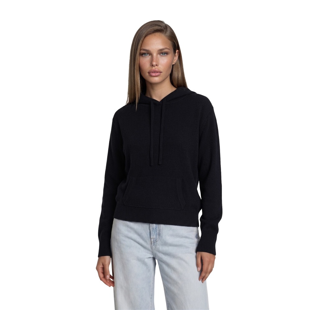 J. Crew Collection 100% Cashmere Hoodie Sweater Women's Size Small Blue Italian